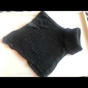 Knit black poncho
